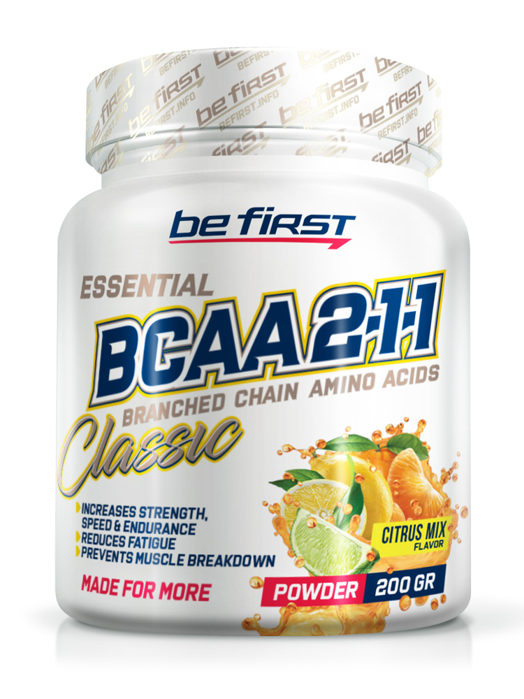 Be First BCAA 2:1:1 CLASSIC powder 200 гр (Цитрусовый микс)
