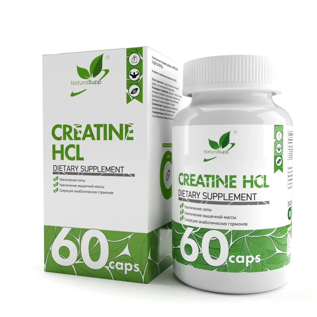 Natural Supp Creatine HCL 60 caps