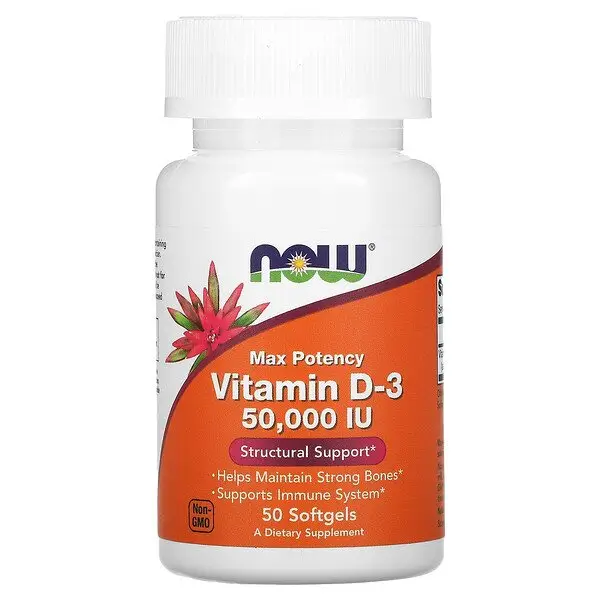 NOW FOODS БАД  Vitamin D-3 50000iu 50 sgels