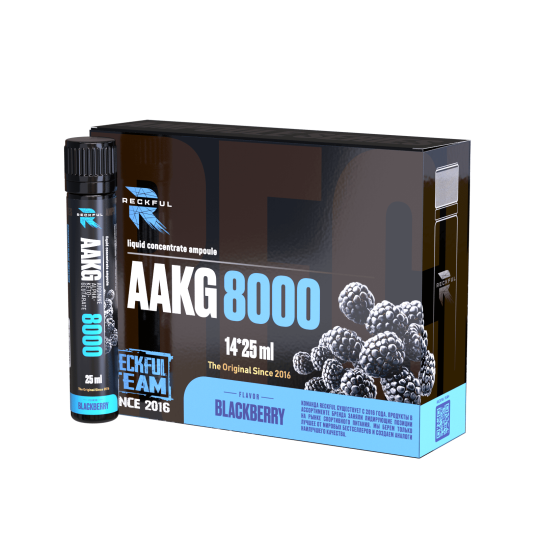 Reckful ® AAKG 8000 mg 25ml 1 amp (14 штук в шоу-боксе) (Ежевика)