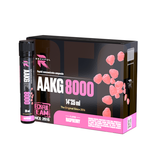 Reckful ® AAKG 8000 mg 25ml 1 amp (14 штук в шоу-боксе) (Малина), шт