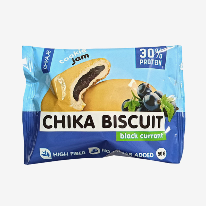 ТМ "CHIKALAB" Печенье неглазированное с начинкой со вкусом "Бисквит черносмородиновый" 50 г