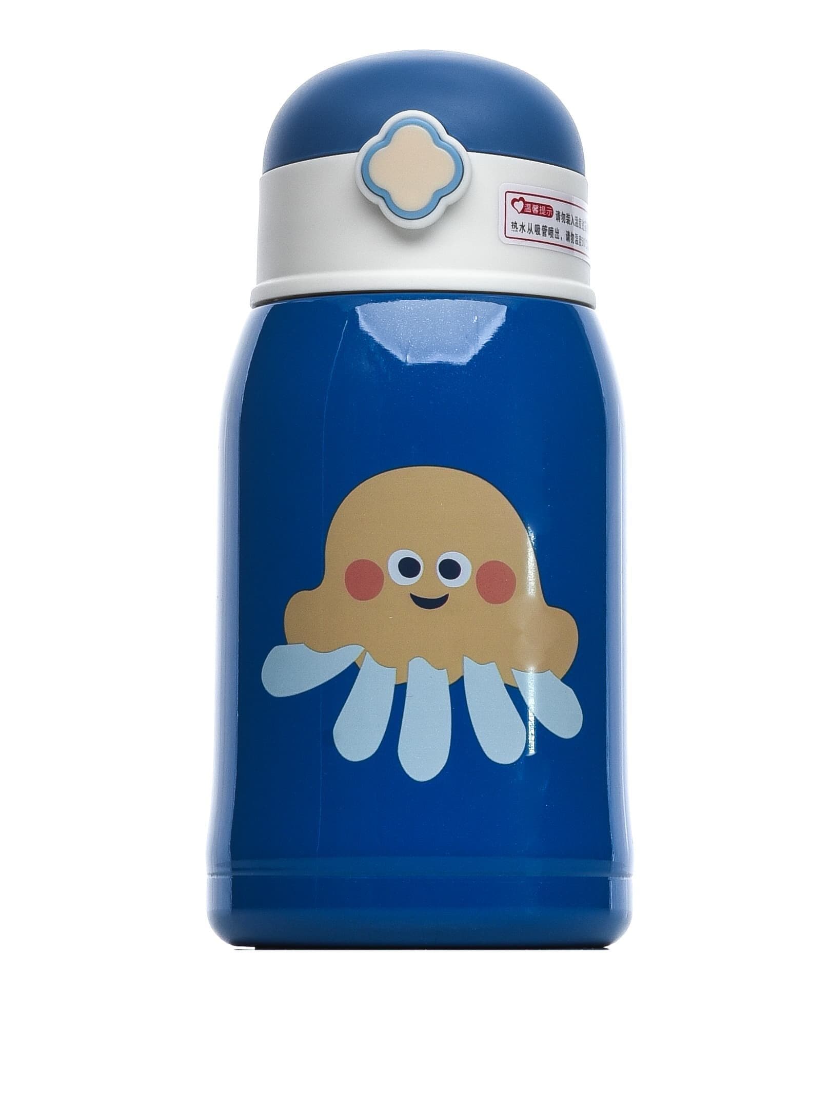 Детский набор. Бутылка для воды с трубочкой Diller 8800 450 ml (Темно-Синий)