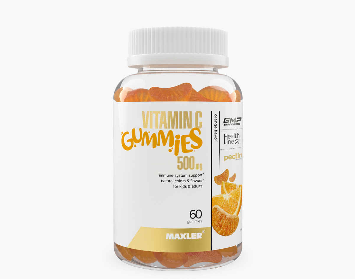 БАД МАКСЛЕР «Витамин С Гаммиз 500 мг» (вкус: апельсин) / MAXLER «Vitamin C Gummies 500 mg» (Orange F