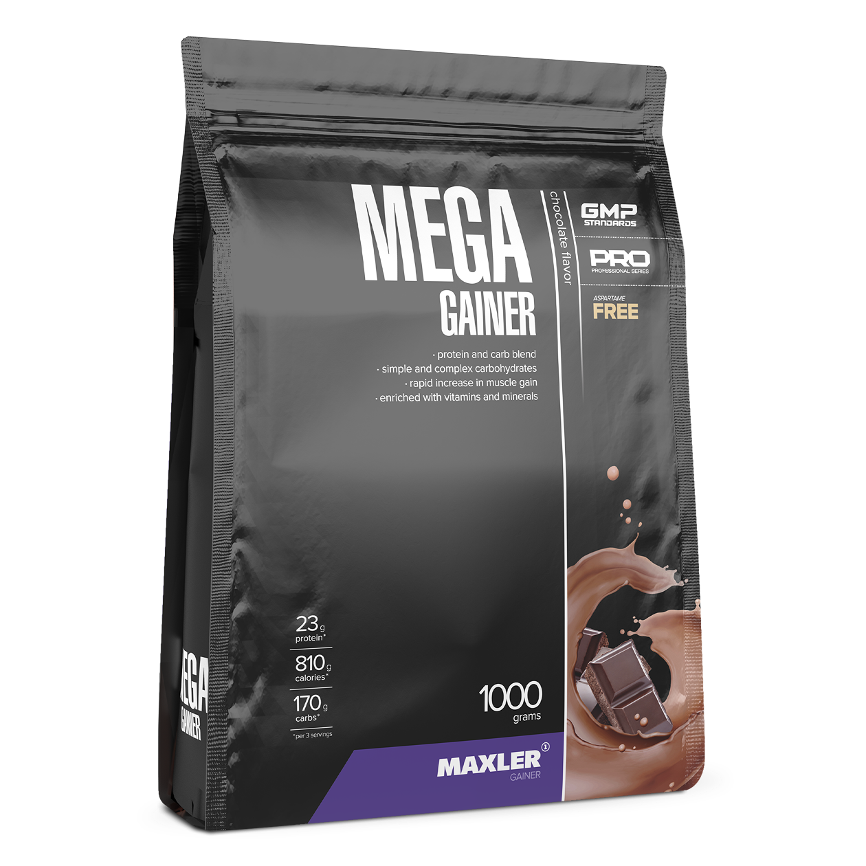 БАД МАКСЛЕР «Мега Гейнер» (вкус: шоколад) / MAXLER «Mega Gainer» (Chocolate flavor) 1000 г