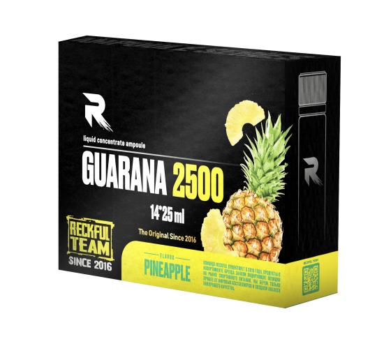 Reckful ® Guarana 2500 mg 25 ml 14 шт (Шоу-бокс) (Pineapple)