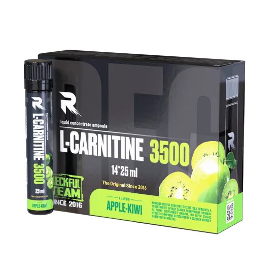 Reckful ® L-Carnitine 3500mg 25ml amp (шоу-бокс)14шт (Apple-Kiwi)