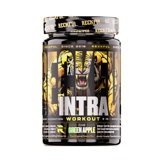 Reckful ® Intra Workout 450g 30 serv (bcaa+hydration+pump) (Green Apple)