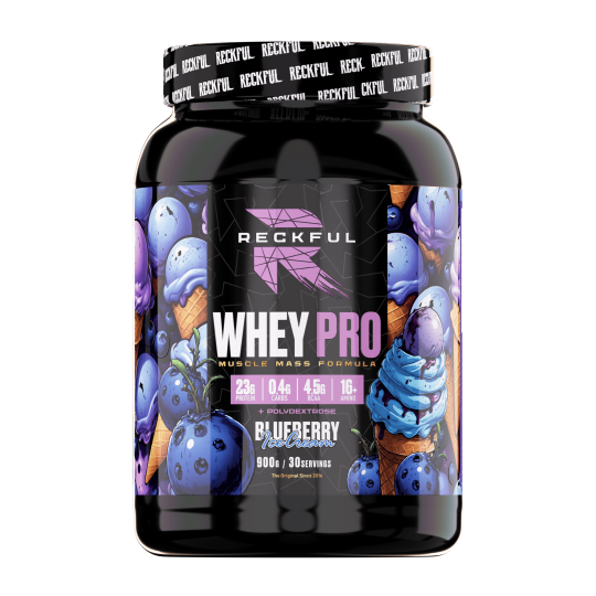 Reckful ® Whey + Polydextrose 900g 30 serv ЧЗ (Blueberry ice cream), шт
