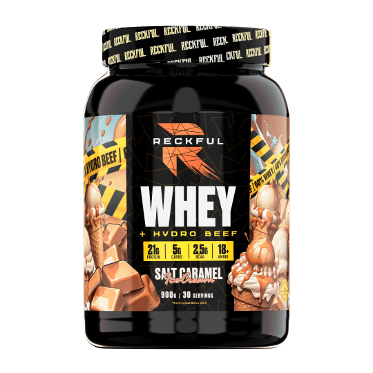 Reckful ® Whey + Beef protein 900g 30 serv (Соленая карамель), шт