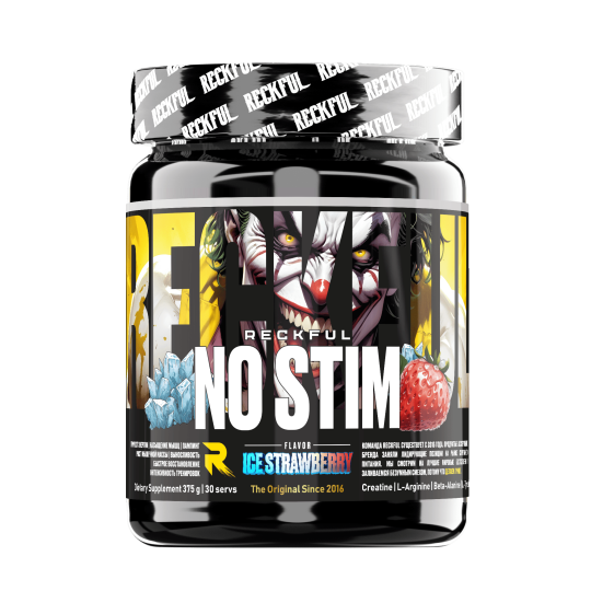 RECKFUL ® NO-STIM Pre-workout 375g ЧЗ (Ice Strawberry), шт