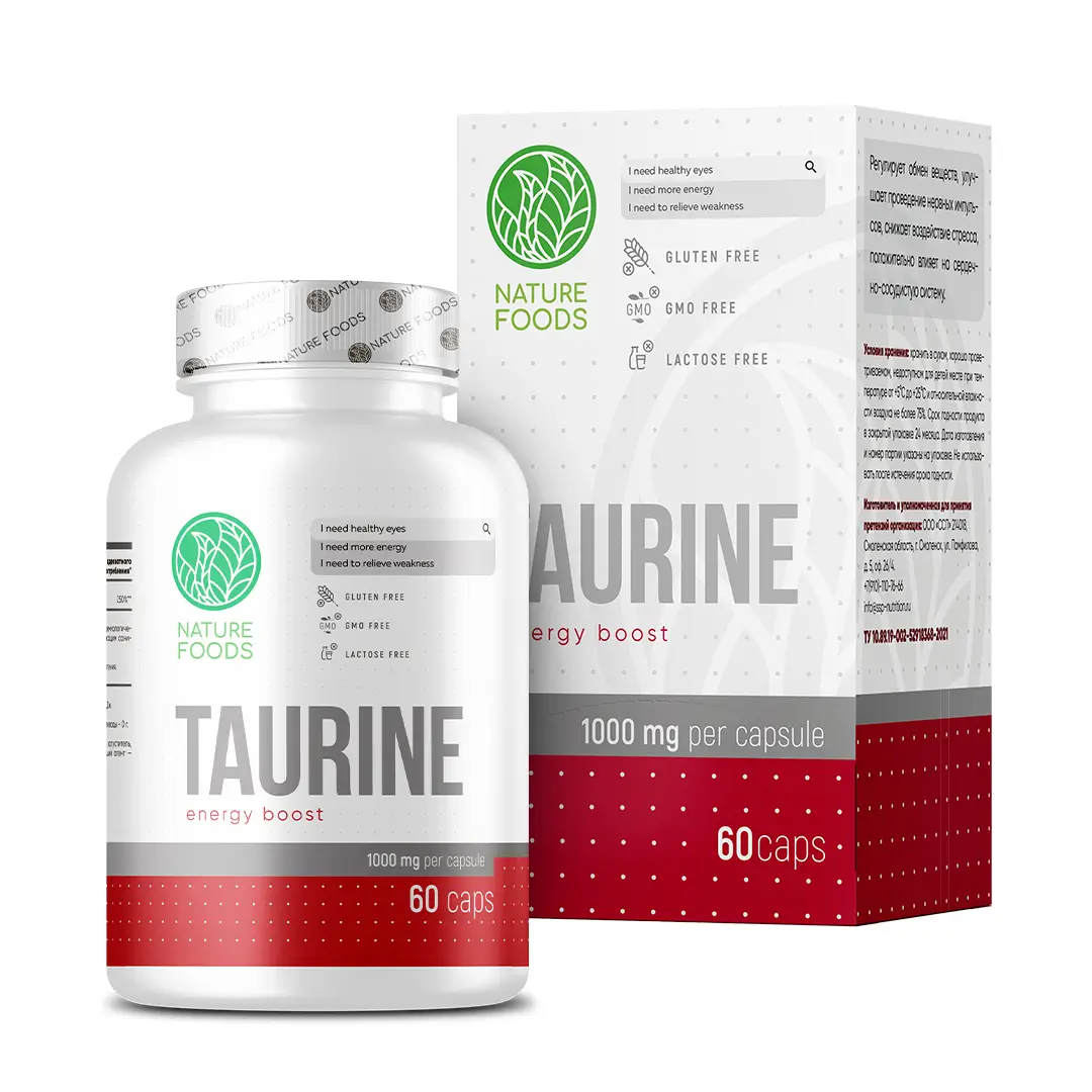 Nature Foods Taurine 1000mg 60 caps