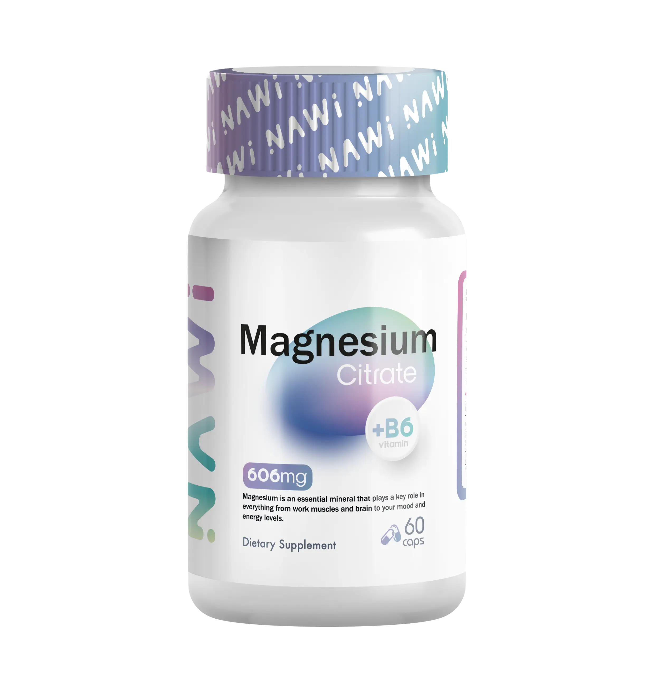 NAWI Magnesium Citrate + Vitamin B6 120 caps