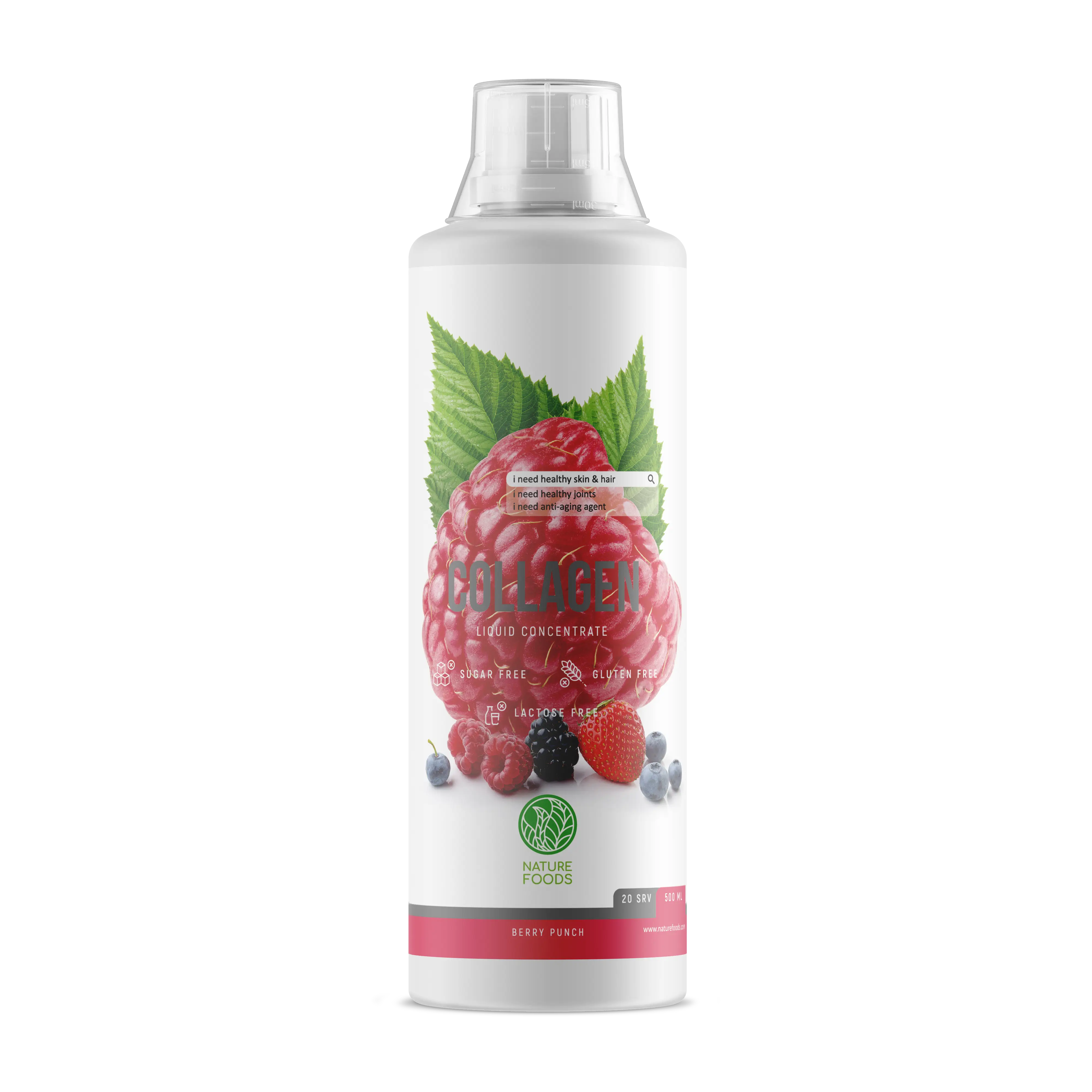 Nature Foods Collagen concentrate 500ml V/O (Клубника)