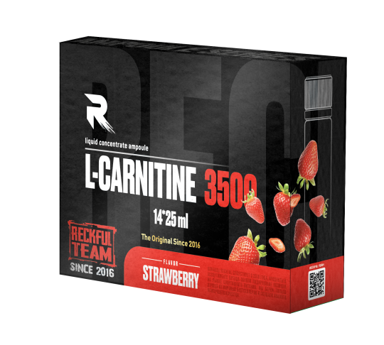 Reckful ® L-Carnitine 3500mg 25ml amp (шоу-бокс)14шт (Strawberry)
