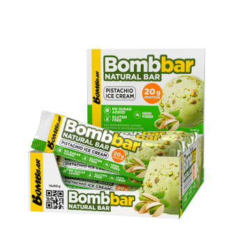 ТМ "BOMBBAR" Батончик неглазированный со вкусом "Фисташковый пломбир" 60г