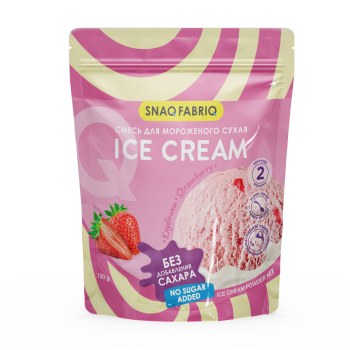 TM "SNAQ FABRIQ" Десерты (сухие). Смесь для мороженого сухая "Клубника", 120г
