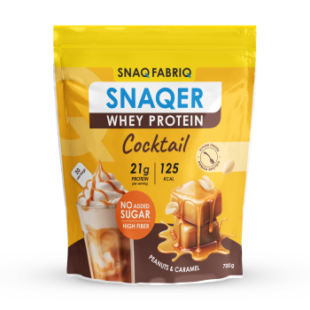 TM "SNAQ FABRIQ" Концентрат сухой для приготовления напитка. Коктейль со вкусом "Арахис и карамель"