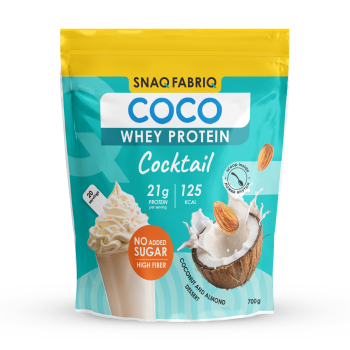 TM "SNAQ FABRIQ" Концентрат сухой для приготовления напитка. Коктейль со вкусом "Кокосово-миндальный