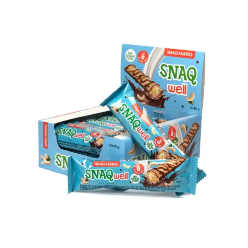 Батончик вафельный "SNAQ FABRIQ" с молочно-ореховой пастой 20 г х 28