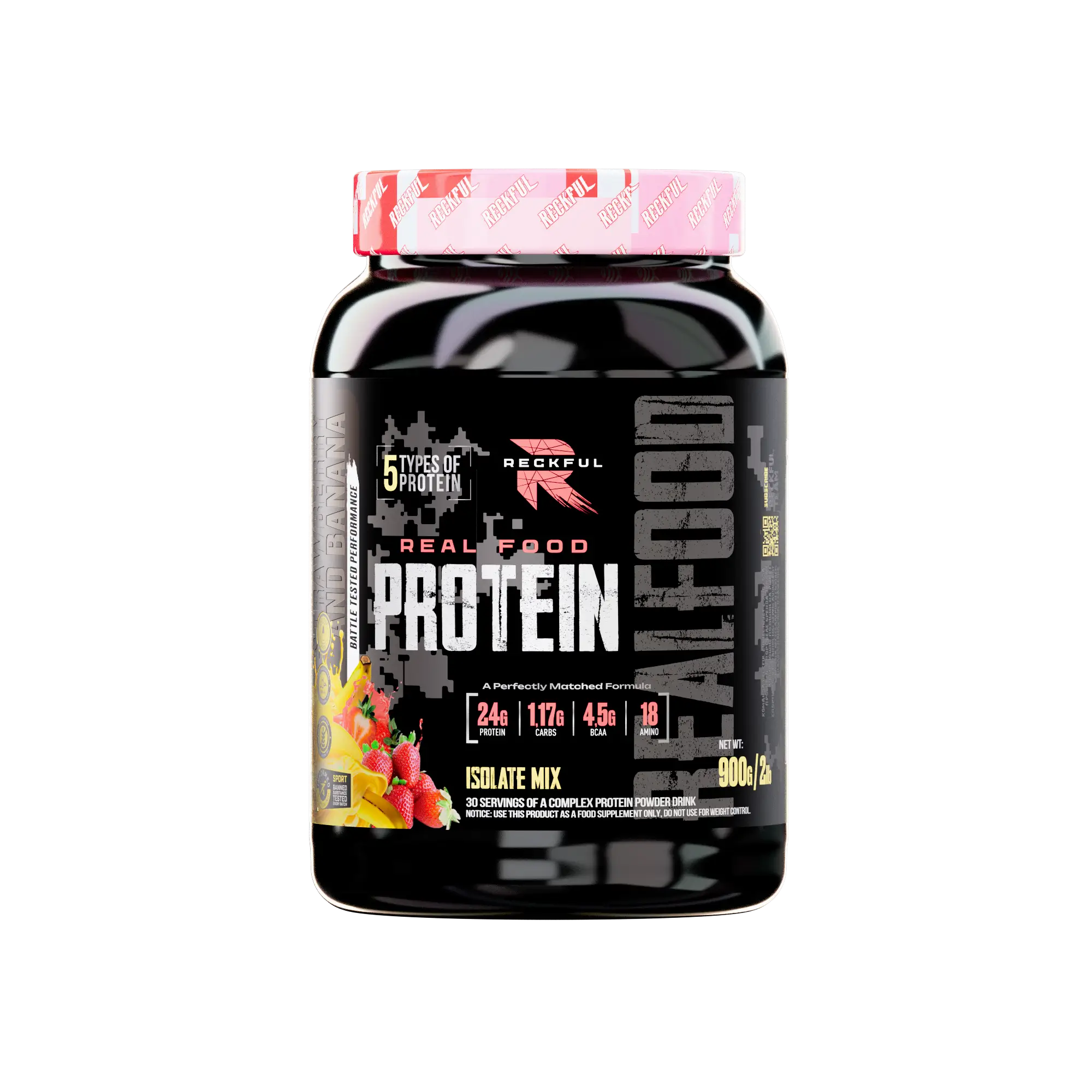 Reckful ® Real food Protein 900g isolate-mix NO lactose (Blueberry)