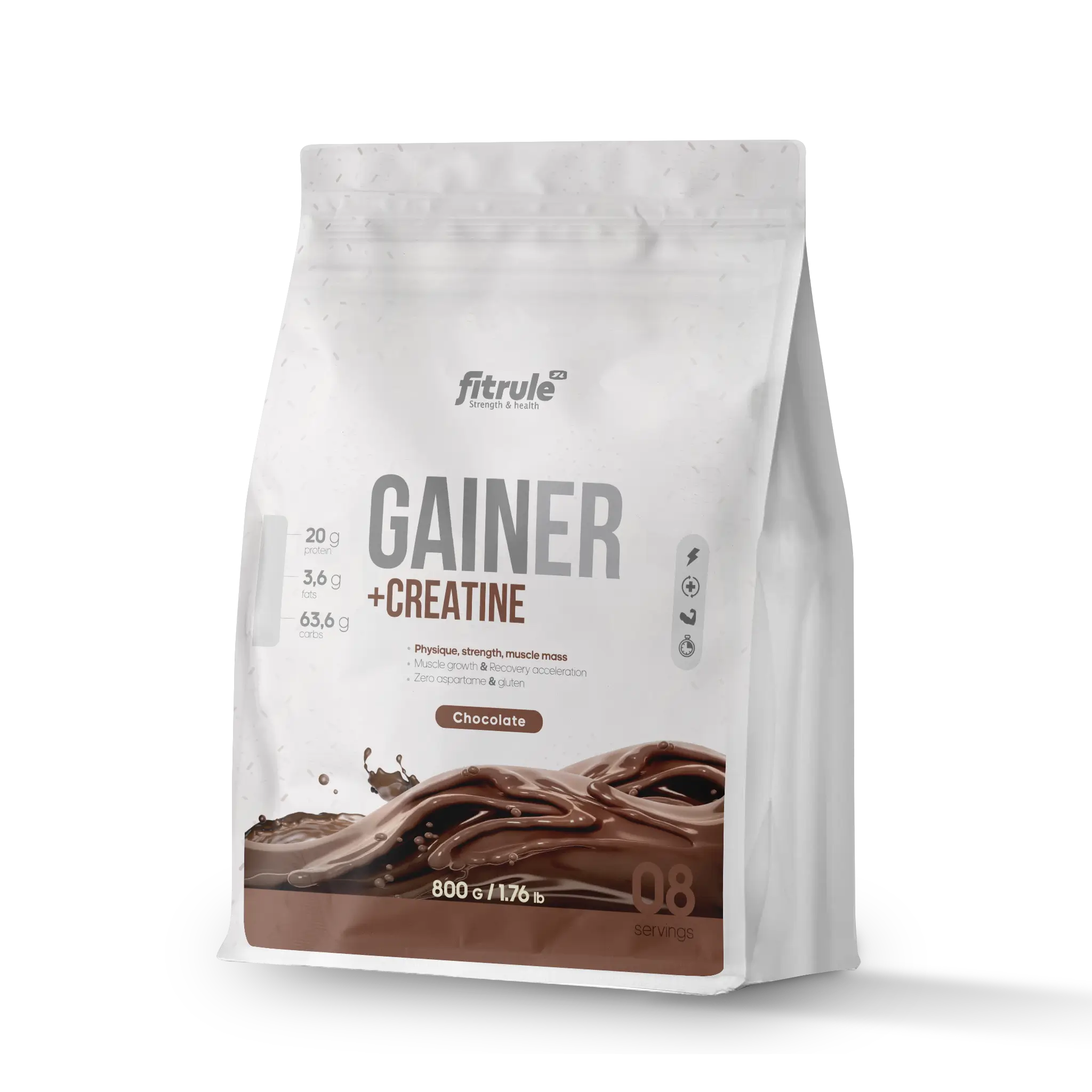 Fitrule Gainer+Creatine 800g (Квадропак) (Ваниль)