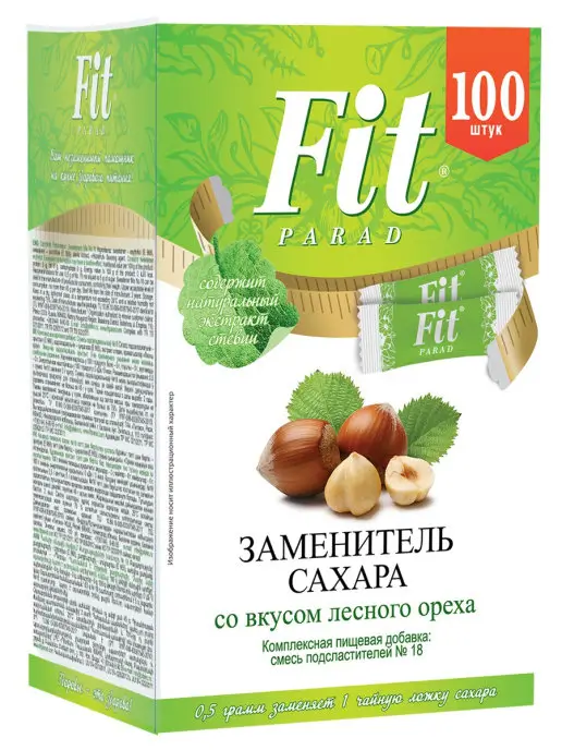 Fit Parad Комплексная пищевая добавка:смесь подсластителей № 18 (лесной орех) 50 г (стик/10), шт