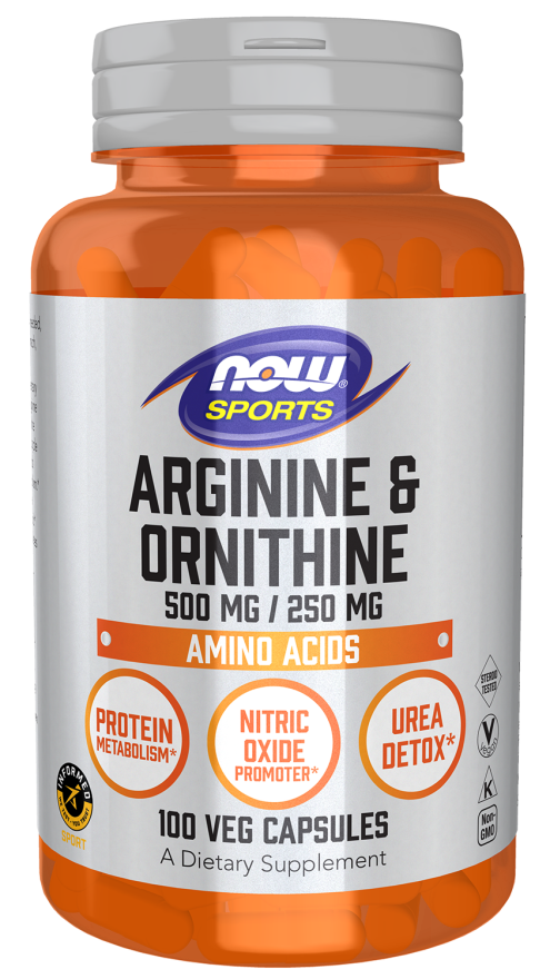 NOW Arginine & Ornithine 100 vcaps