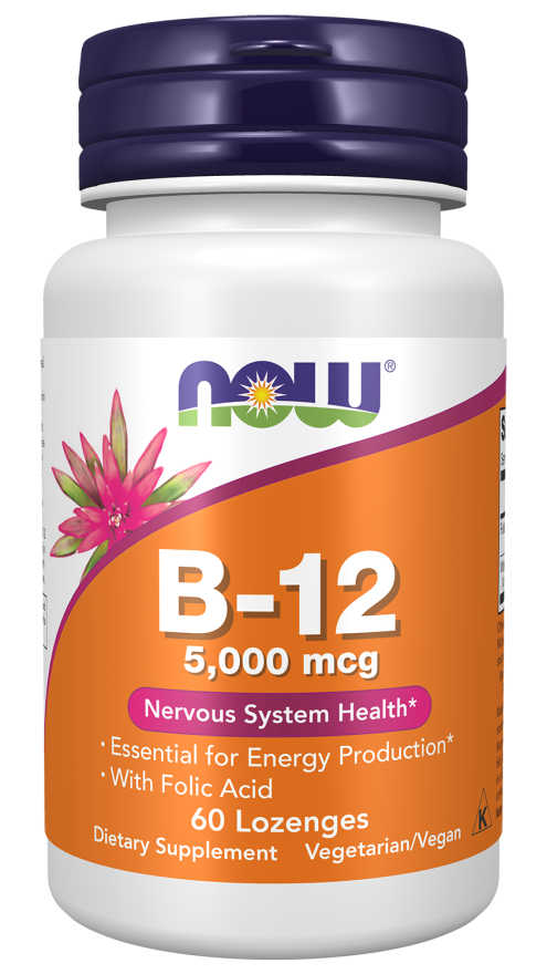 NOW B-12 5000 mcg + FOLIC 60 LOZ