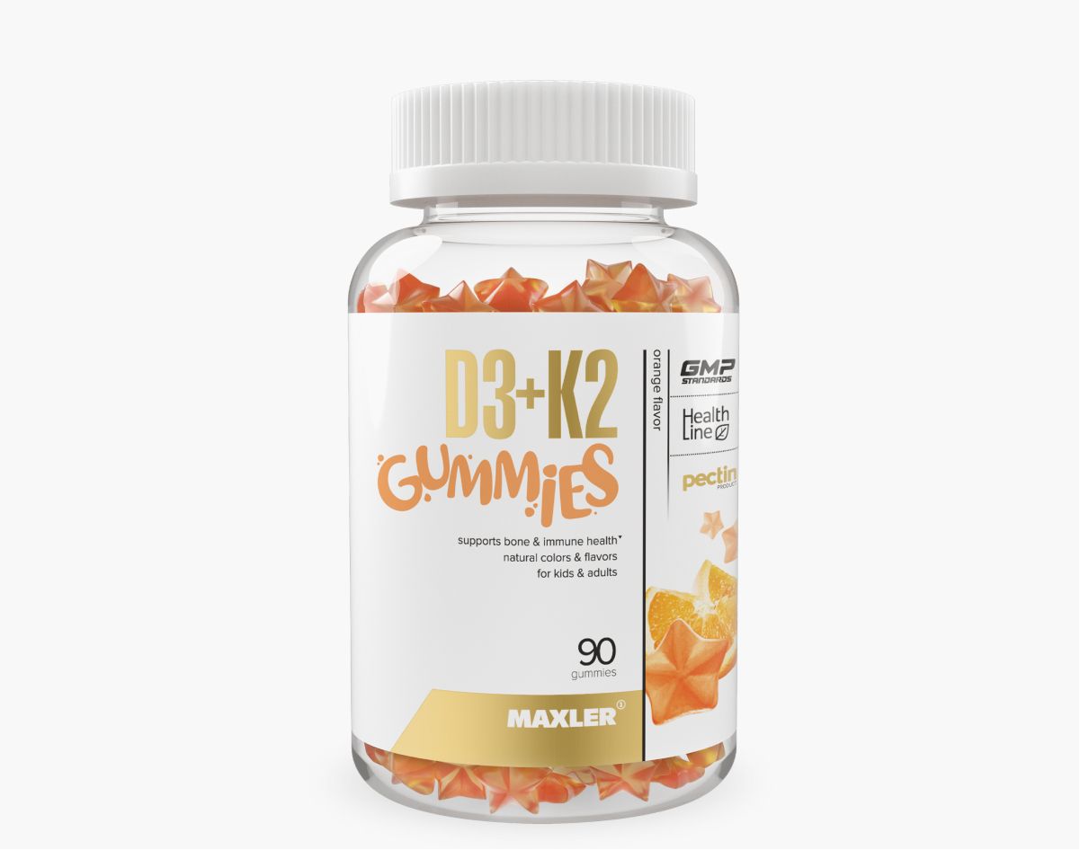 БАД МАКСЛЕР «D3K2 Гаммиз» (вкус: апельсин) / MAXLER «D3K2 Gummies» (Orange Flavor) № 90