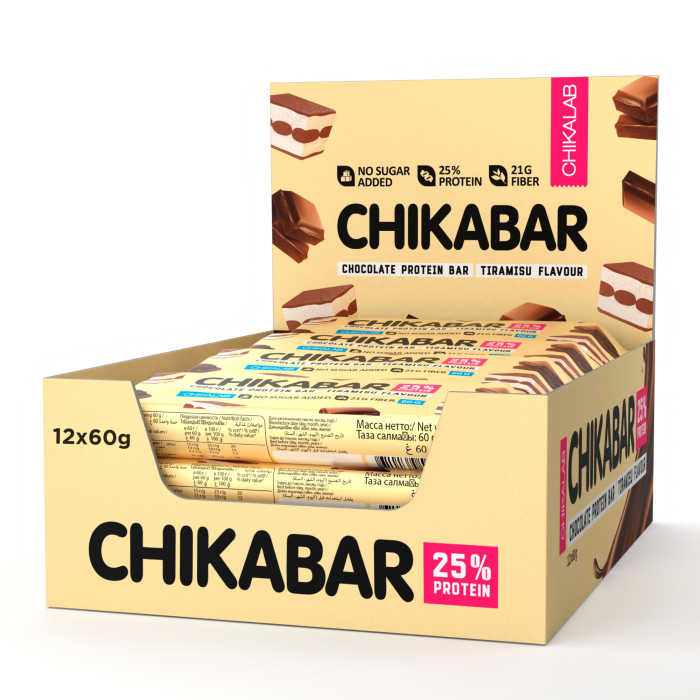 ТМ "CHIKALAB" Батончик глазированный с начинкой со вкусом "Тирамису" 45г, упак