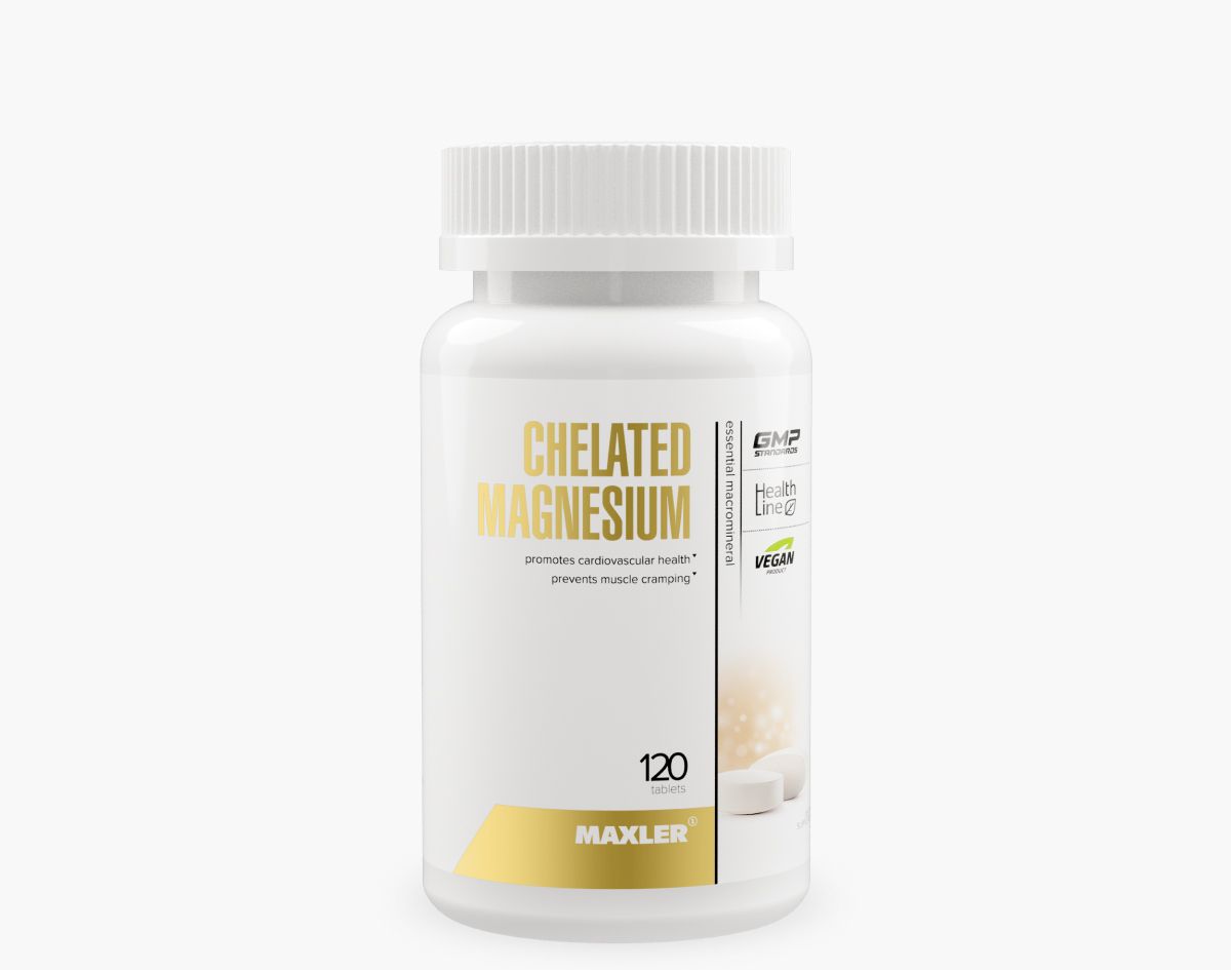 Maxler Chelated Magnesium (Bisglycinate Chelate form) 120 vegan tabs, шт